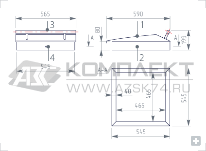 Люк тех. отсека резервуара (ВН 1110*900)